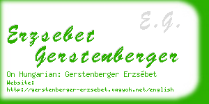 erzsebet gerstenberger business card